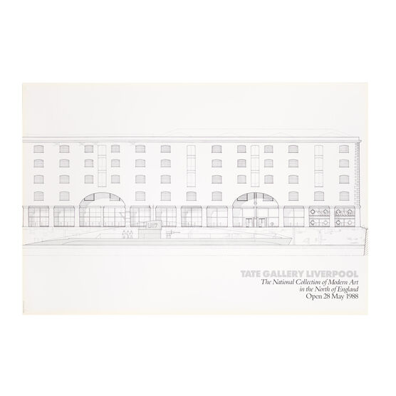 Tate Liverpool original opening announcement poster, 1988
